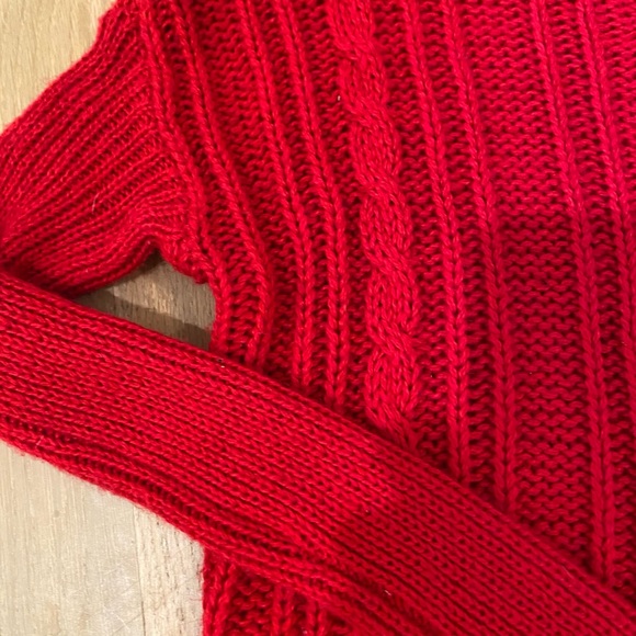 Abercrombie Kids red cable knit sweater - Picture 4 of 5